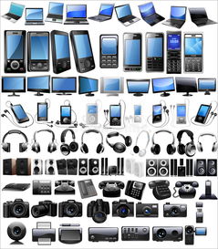 技術(shù)向量例證 現(xiàn)代無線設(shè)備與計(jì)算機(jī)周邊產(chǎn)品的銷售趨勢